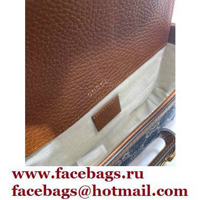 Gucci Horsebit 1955 Mini Shoulder Bag 658574 GG Denim Blue 2021 - Click Image to Close