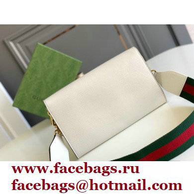 Gucci Horsebit 1955 Small Bag 677286 Leather White 2021