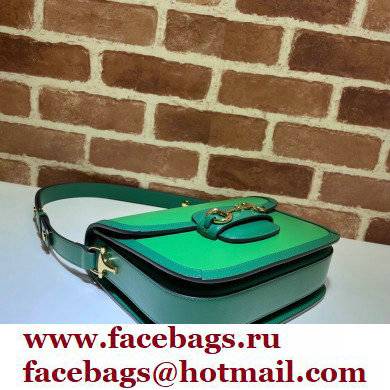 Gucci Horsebit 1955 Small Shoulder Bag 602204 Leather Green/Emerald 2021 - Click Image to Close