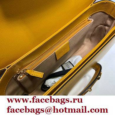 Gucci Horsebit 1955 Small Shoulder Bag 602204 Leather Yellow 2021
