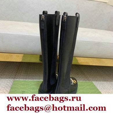 Gucci Horsebit High Boots Black with Chain 2021