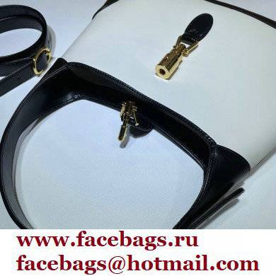 Gucci Jackie 1961 Small Hobo Bag 636706 Leather White/Black 2021 - Click Image to Close