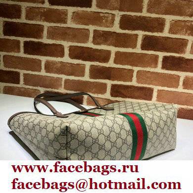 Gucci Ophidia GG Medium Tote Bag 631685 GG Canvas Coffee 2021 - Click Image to Close