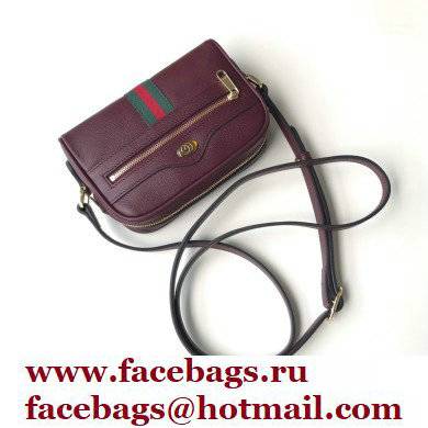Gucci Ophidia GG Mini Bag with Web 517350 Leather Date Red 2021