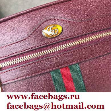 Gucci Ophidia GG Mini Bag with Web 517350 Leather Date Red 2021 - Click Image to Close