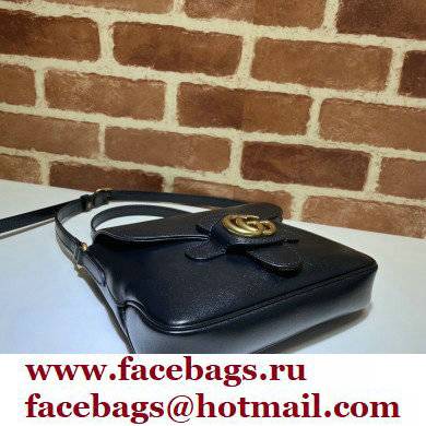 Gucci Small Messenger Bag with Double G 648934 Leather Black 2021 - Click Image to Close