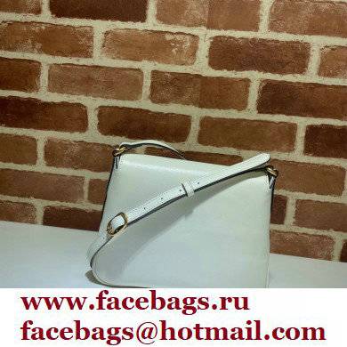 Gucci Small Messenger Bag with Double G 648934 Leather White 2021