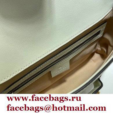 Gucci Small Messenger Bag with Double G 648934 Leather White 2021