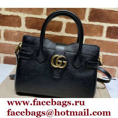 Gucci Small Top Handle Bag with Double G 658450 Black 2021