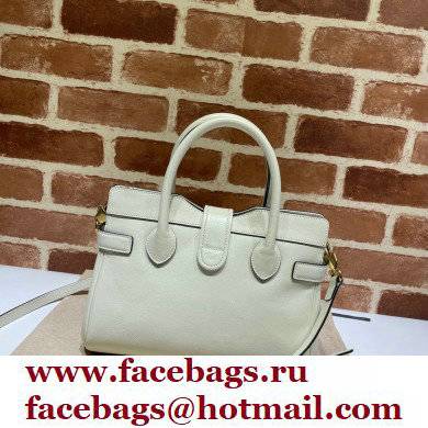Gucci Small Top Handle Bag with Double G 658450 White 2021