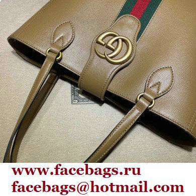 Gucci Small Tote Bag with Double G 652680 Web Beige 2021 - Click Image to Close