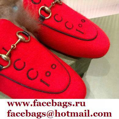 Gucci Women's 100 Princetown slipper 678192 red 2021