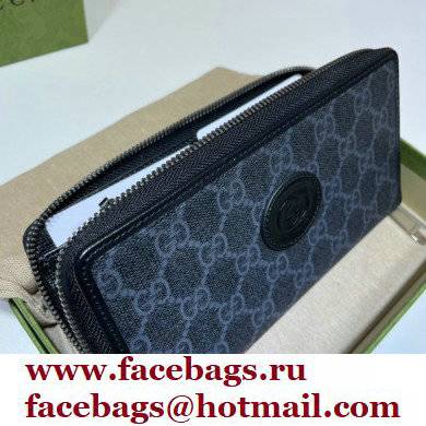 Gucci Zip around wallet with Interlocking G 673003 Black 2021 - Click Image to Close