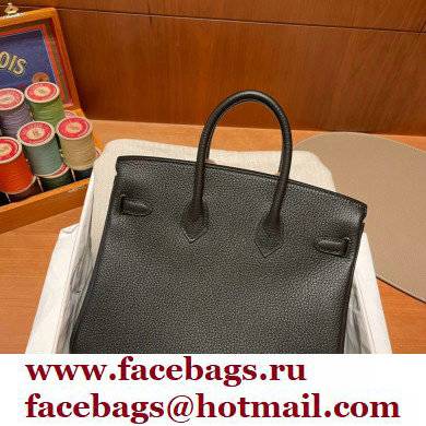 Hermes Birkin 25cm Bag black in Original Togo Leather