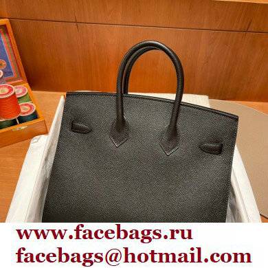 Hermes Birkin 25cm Bag black in Original epsom Leather