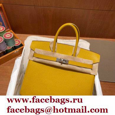 Hermes Birkin 25cm Bag jaune amber in Original epsom Leather