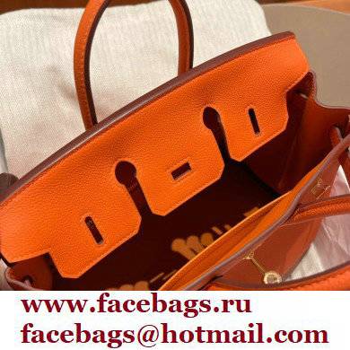 Hermes Birkin 25cm Bag orange in Original Togo Leather