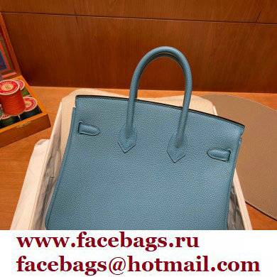 Hermes Birkin 25cm Bag turquoise in Original Togo Leather