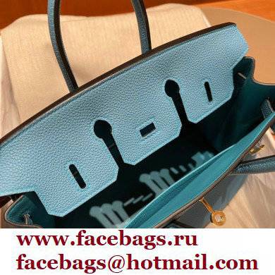 Hermes Birkin 25cm Bag turquoise in Original Togo Leather