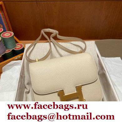 Hermes Constance 18 in original Epsom Leather craie with gold Hardware - Click Image to Close