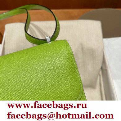 Hermes Constance 18 in original Epsom Leather kiwi with silver Hardware