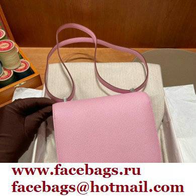 Hermes Constance 18 in original Epsom Leather mauve with silver Hardware