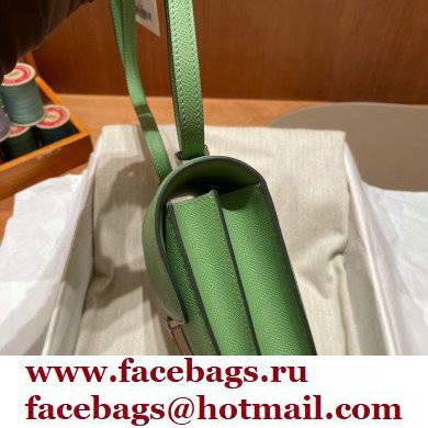 Hermes Constance 18 in original Epsom Leather vert criquet with silver Hardware