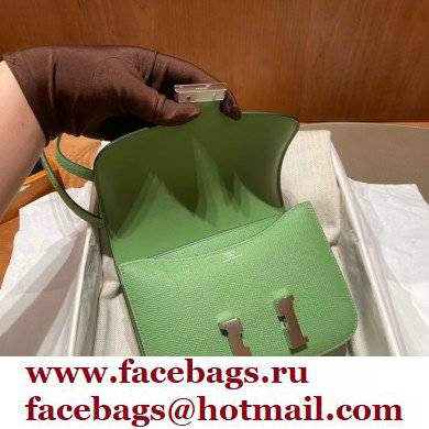 Hermes Constance 18 in original Epsom Leather vert criquet with silver Hardware