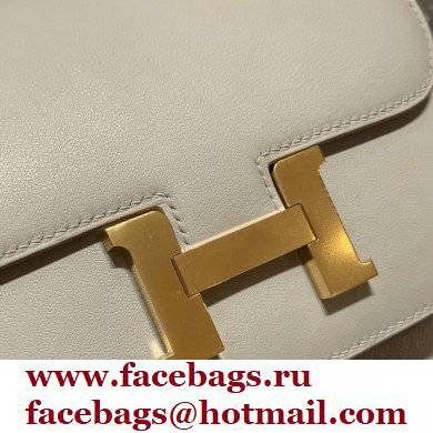 Hermes Constance 18 in original swift Leather gris perle with silver Hardware handmade
