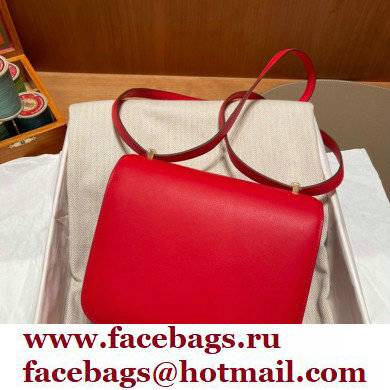 Hermes Constance 18 in original swift Leather rouge de coeur with gold Hardware handmade
