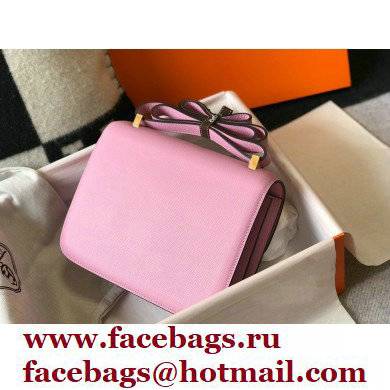 Hermes Constance Mini/MM Bag in Epsom Leather mauve with Gold Hardware