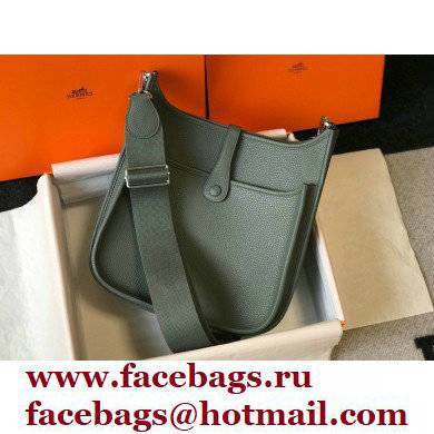Hermes Evelyne III PM Bag Almond Green with Silver Hardware - Click Image to Close