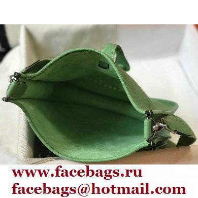 Hermes Evelyne III PM Bag Avocado Green with Silver Hardware