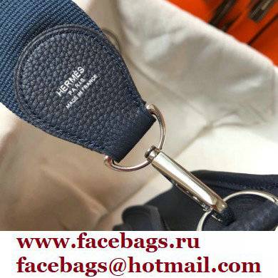 Hermes Evelyne III PM Bag Deep Blue with Silver Hardware
