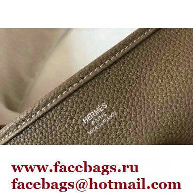 Hermes Evelyne III PM Bag Etoupe with Silver Hardware