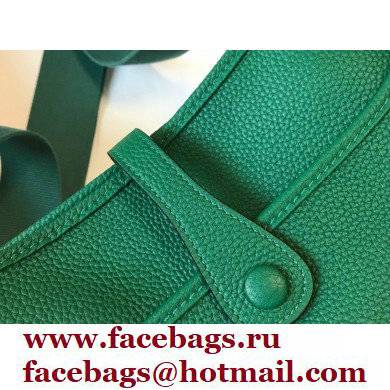 Hermes Evelyne III PM Bag Vertigo Green with Silver Hardware