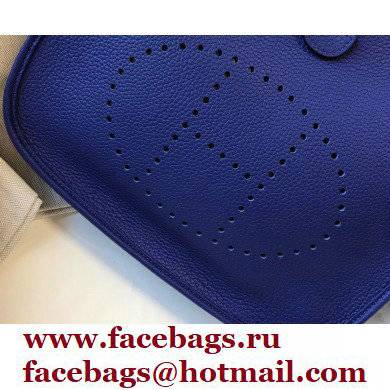 Hermes Evelyne III PM Bag with Electric Blue Silver Hardware