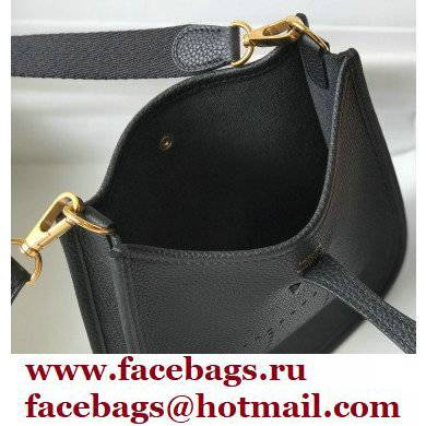 Hermes Mini Evelyne Bag Black with Gold Hardware Half Handmade - Click Image to Close