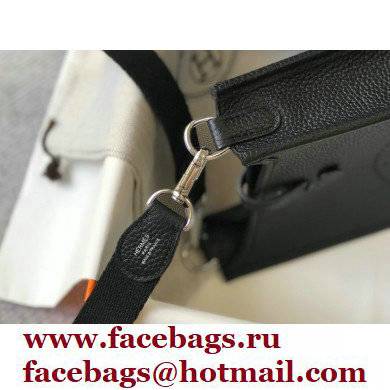 Hermes Mini Evelyne Bag Black with Silver Hardware - Click Image to Close