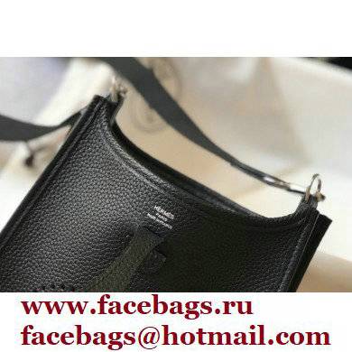 Hermes Mini Evelyne Bag Black with Silver Hardware
