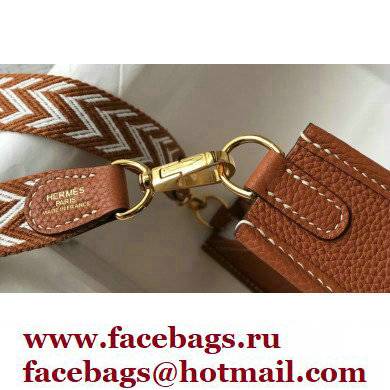 Hermes Mini Evelyne Bag Brown with Gold Hardware Half Handmade - Click Image to Close