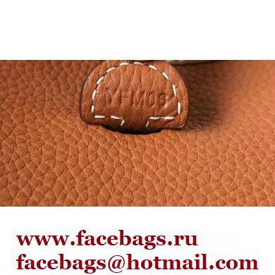 Hermes Mini Evelyne Bag Brown with Gold Hardware Half Handmade