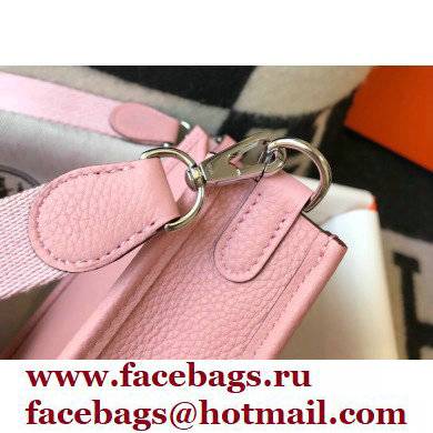 Hermes Mini Evelyne Bag Cherry Pink with Silver Hardware