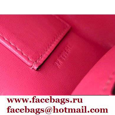 Hermes Mini Kelly 22 Pochette Bag Rouge Pink in Swift Leather with Silver Hardware