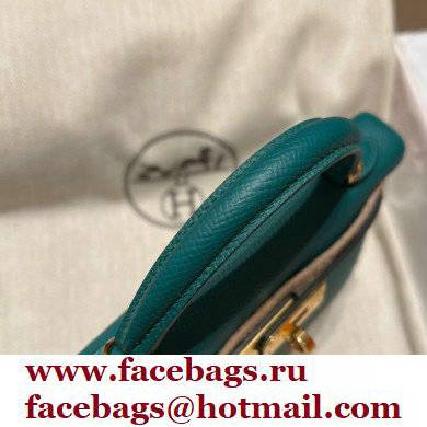 Hermes Mini Kelly II Handbag malachite original epsom leather