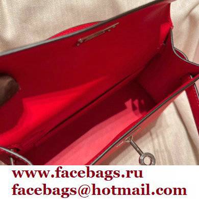 Hermes Mini Kelly II Handbag rouge de coeur original epsom leather