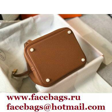 Hermes Picotin Lock 18/22 Bag Brown with Gold Hardware