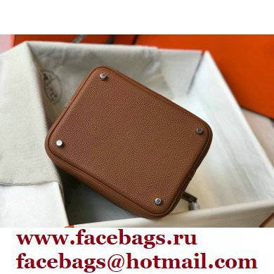 Hermes Picotin Lock 18/22 Bag Brown with Silver Hardware