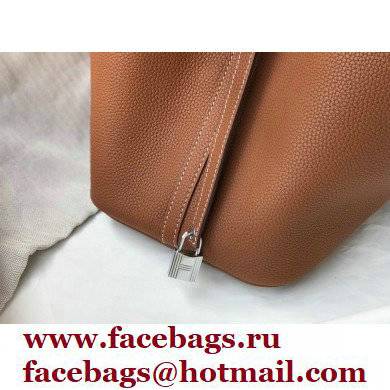 Hermes Picotin Lock 18/22 Bag Brown with Silver Hardware