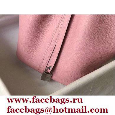 Hermes Picotin Lock 18/22 Bag Cherry Pink with Silver Hardware